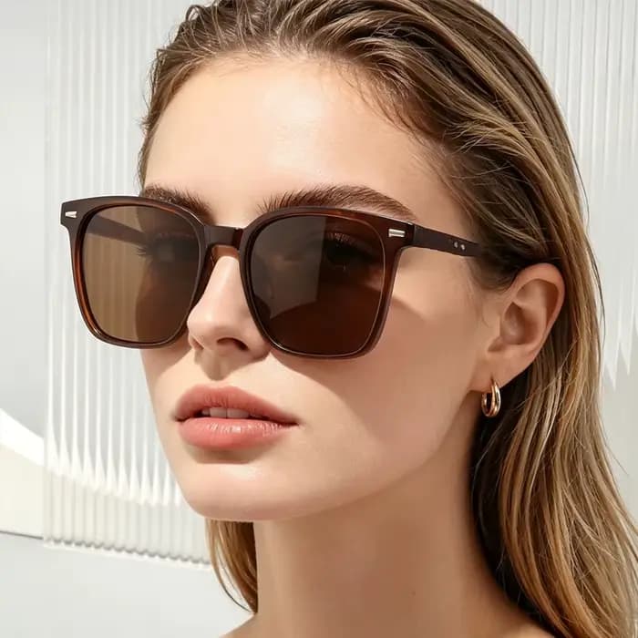 Lunettes de soleil carrées vintage pour femmes et hommes