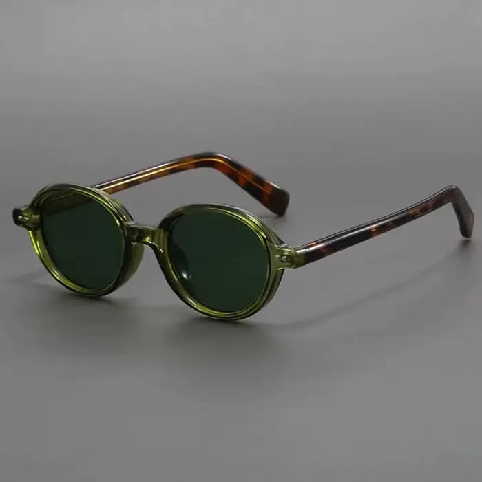Lunettes de soleil rondes unisexes en plastique