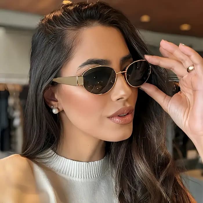 Lunettes de soleil ovales pour femmes et hommes