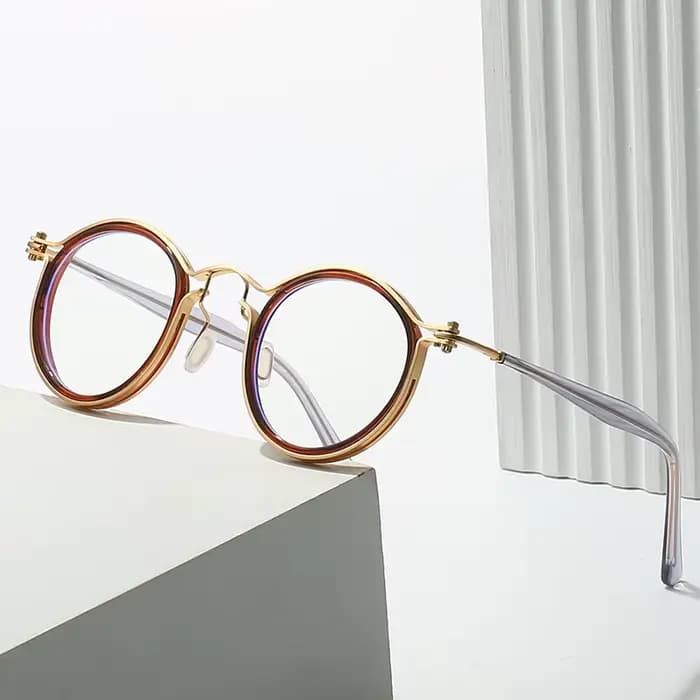 Nouvelles Lunettes Rétro Rondes de Qualité 2025 – Monture en Titane Ultra-légère Faite Main au Japon