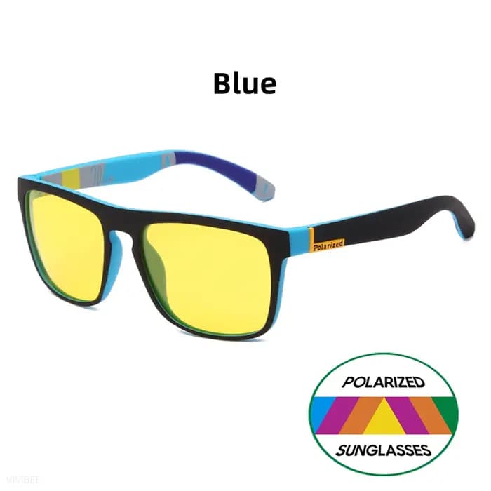 VIVIBEE lunettes de Vision nocturne jaune polarisé UV400 hommes carré