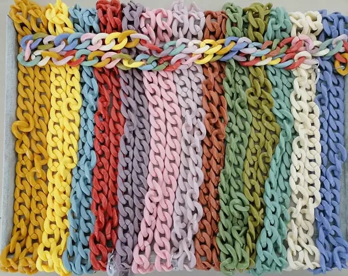 Nouvelle couleur acrylique lunettes de soleil chaîne femmes chaînes