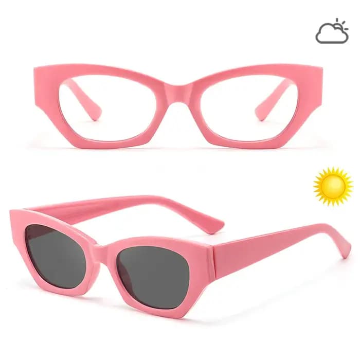 Lunettes de soleil photochromiques œil de chat pour femme
