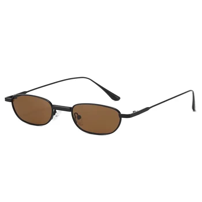 Lunettes de soleil rectangulaires de luxe à petite monture pour femmes et hommes