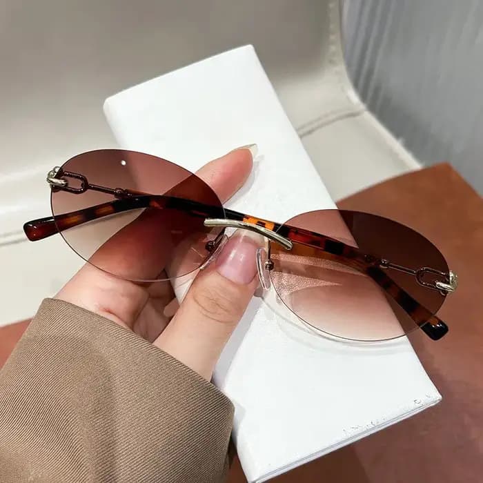 Lunettes de soleil vintage sans monture