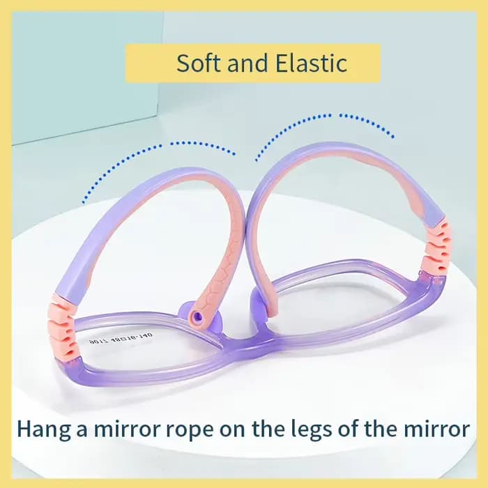 Xbora TR90 carré enfants lunettes cadre Flexible optique lunettes de Prescription avec sangle de spo