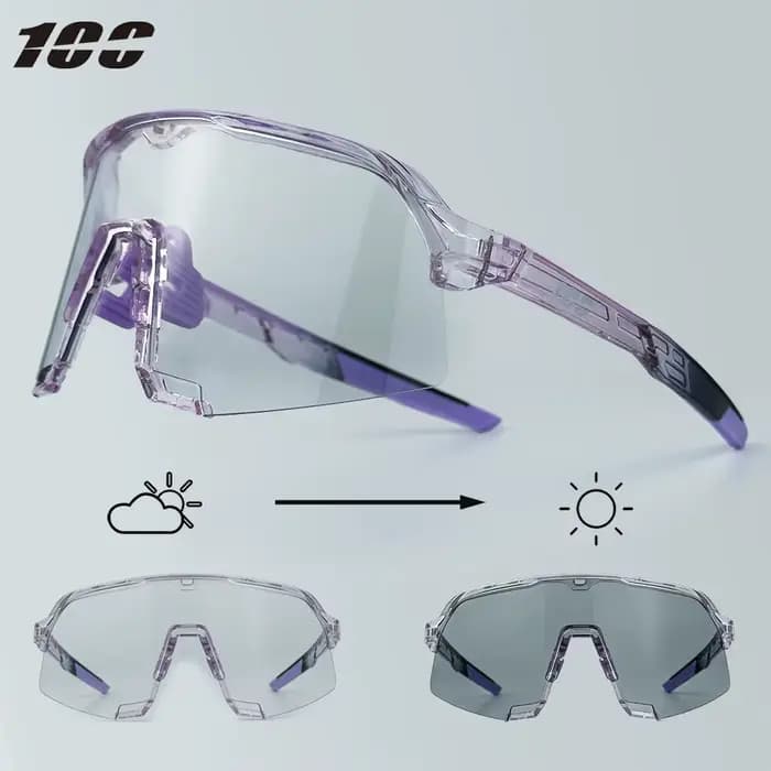 Lunettes de cyclisme photochromiques 100% pour hommes et femmes
