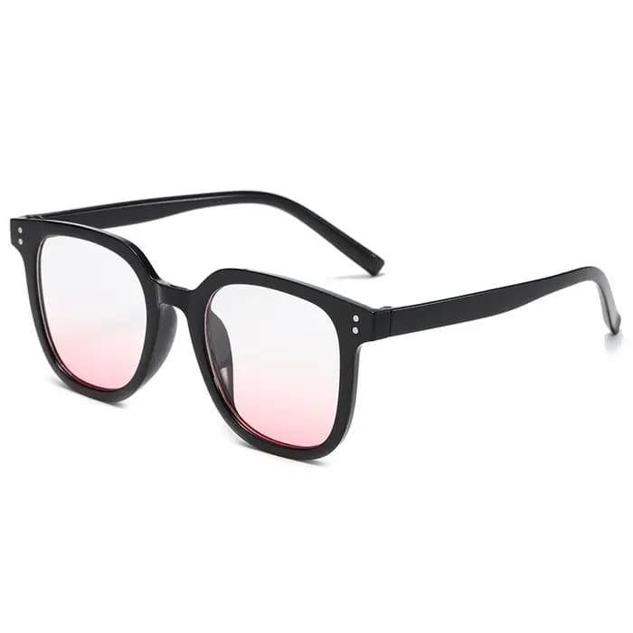 Lunettes de soleil carrées tendance vintage roses pour femmes