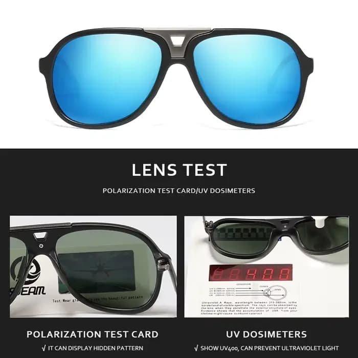 KDEAM lunettes de soleil photochromiques pilote à jante complète polarisées hommes et femmes 100% lu
