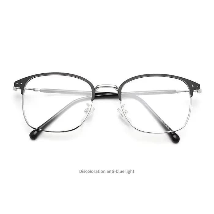 Lunettes de soleil sans cadre photochromiques pour hommes, lunettes de mode coréennes, lunettes rect