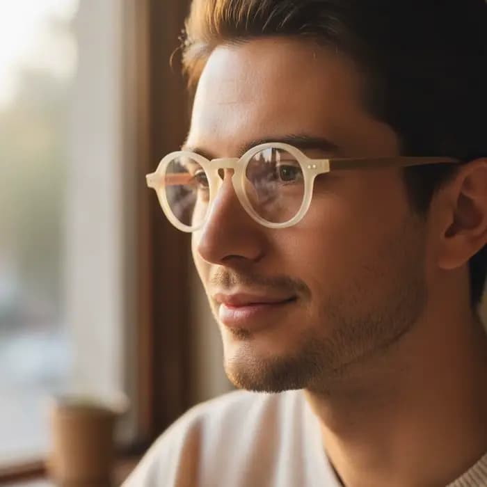HBK Vintage rond hommes petites lunettes cadre de haute qualité marque Design Anti lumière bleue