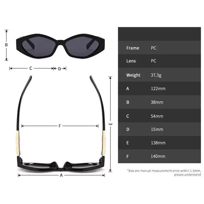 Lunettes de soleil Mimiyou rétro œil de chat pour femme