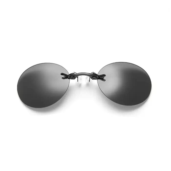 Lunettes de soleil rondes sans bords pour hommes, Matrix Morpheus, pince classique, lunettes de nez,