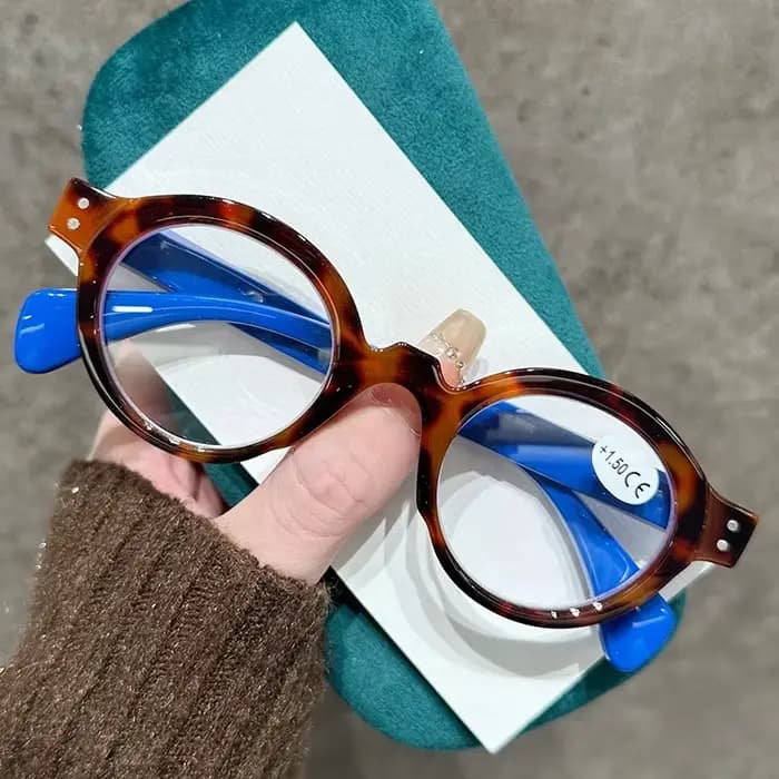Lunettes de lecture rondes rétro à grande monture pour femmes