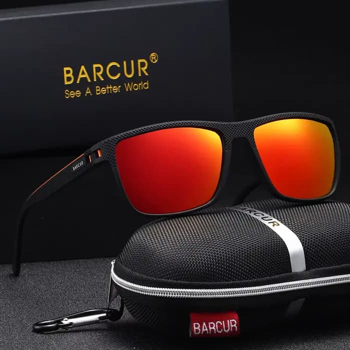 BARCUR Lunettes de soleil de base classiques légères et confortables avec matériau de lentille Tac r