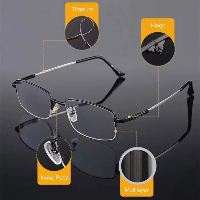 Lunettes de lecture multi-focus progressives pour ordinateur, blocage de la lumière bleue, charnière