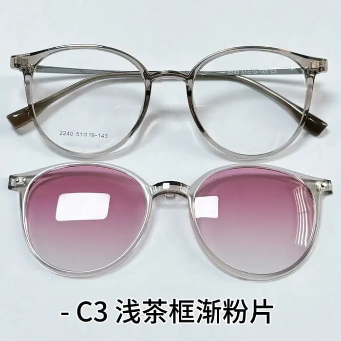 Clip magnétique sur lunettes cadre femmes conduite lentille optique polarisée avec recette
