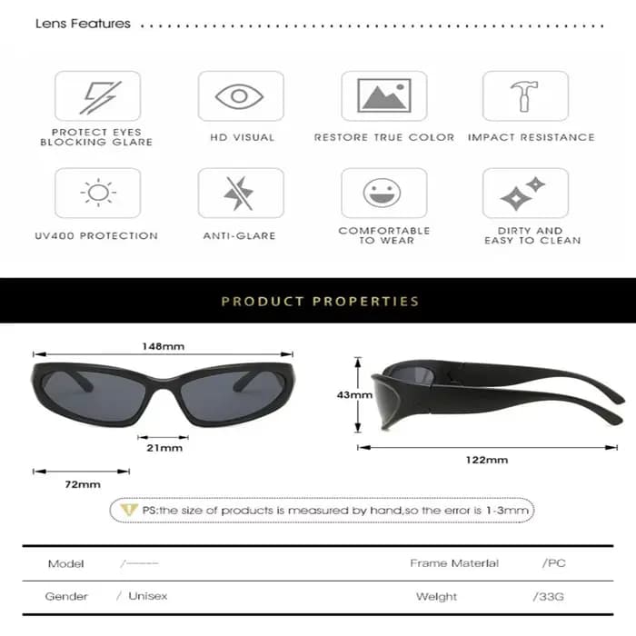 Lunettes à monture narpour hommes et femmes