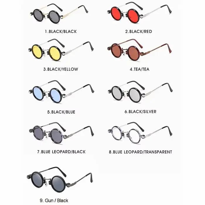 Petites lunettes de soleil rondes pour hommes et femmes