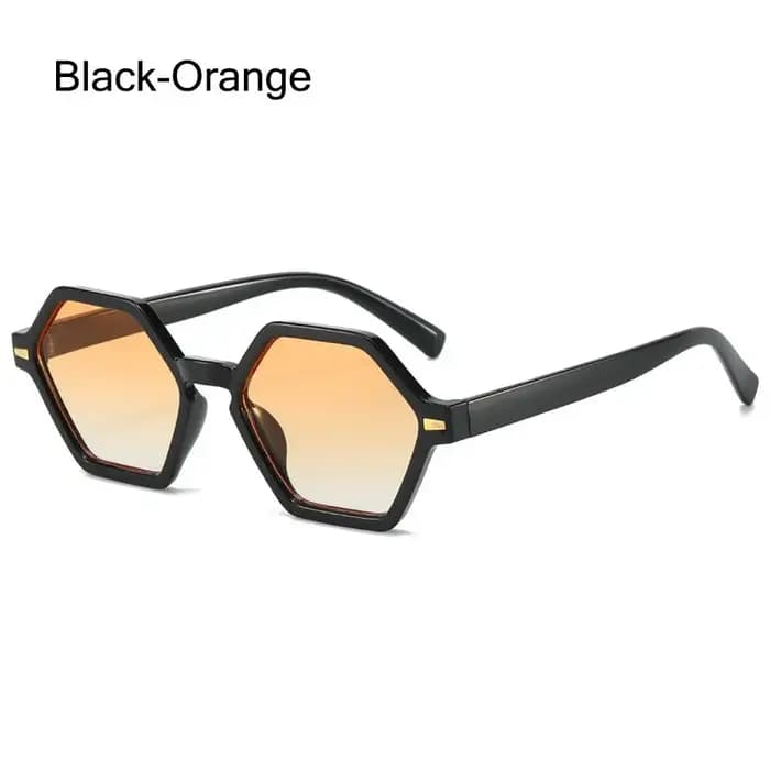 Lunettes de soleil hexagonales à petite monture