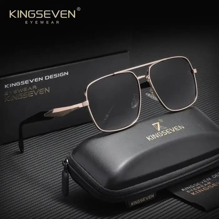 KINGSEVEN – lunettes de soleil polarisées pour hommes, monture métallique de haute qualité, verres a