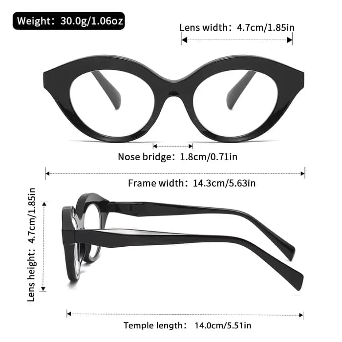 Lunettes de lecture à la mode Oyalie Cat-Eye en forme d'oeil de chat unique