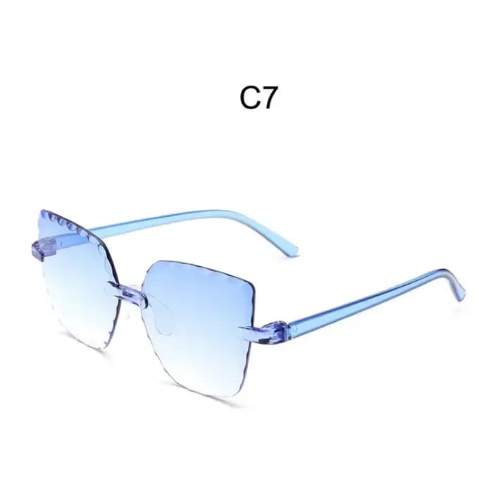 Nouvelles lunettes de soleil pour enfants mode fleur bébé personnalité sans cadre polygone
