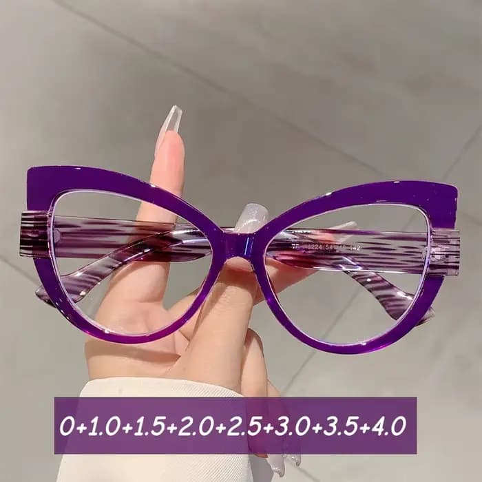 Femmes grandes lunettes de lecture œil de chat à la mode surdimensionné loin vue