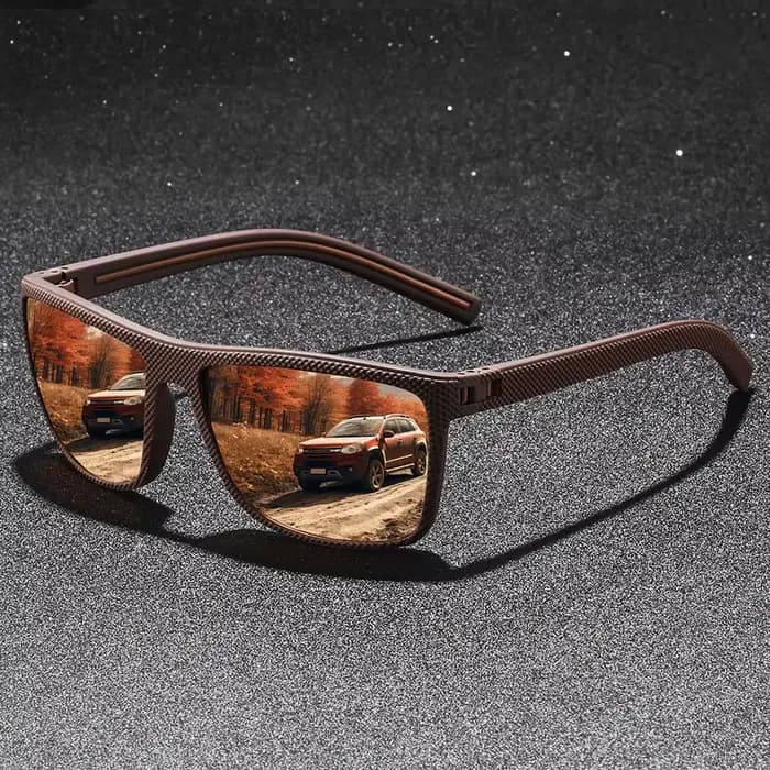 Classique Vintage motif à carreaux carré lunettes de soleil hommes femmes mode pêche conduite homme