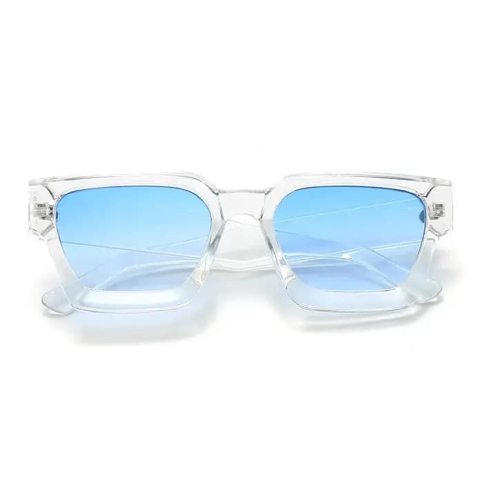 JNPCXI mode carré femmes luxe lunettes de soleil rétro dégradé bleu concepteur hommes tendance lunet
