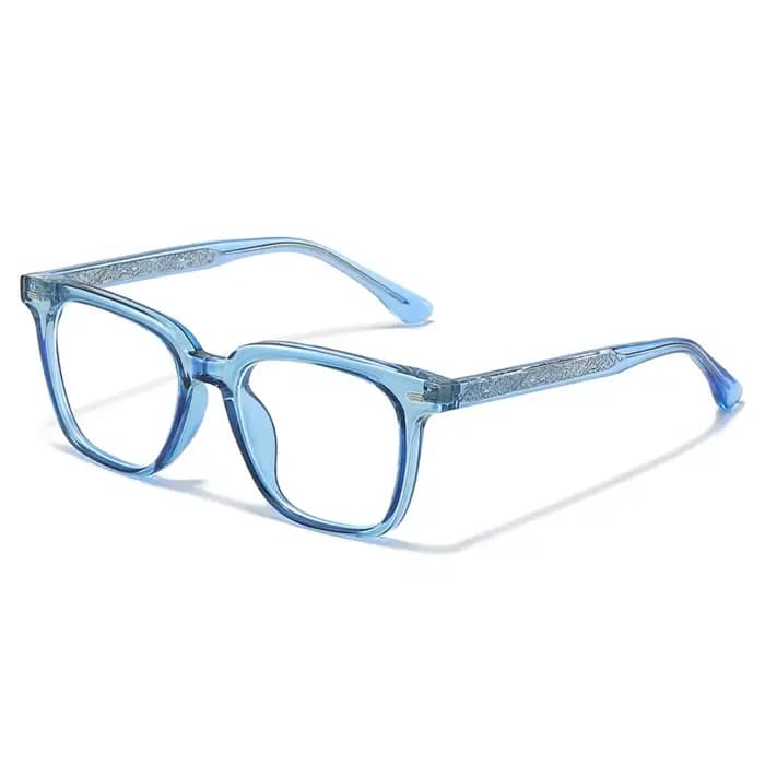 Monture de lunettes carrée pour hommes de style britannique avec verres anti-lumière bleue