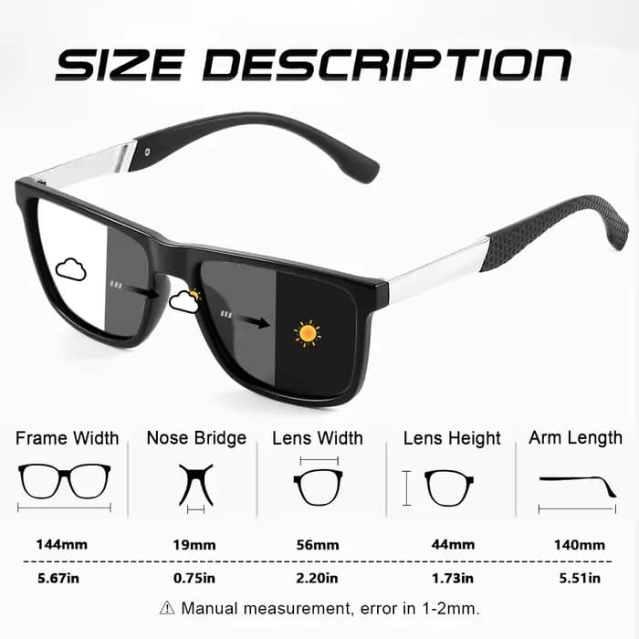 Lunettes de soleil photochromiques pour hommes et femmes