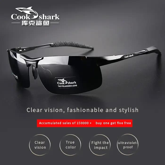 Cook Shark – lunettes de soleil en aluminium et magnésium pour hommes