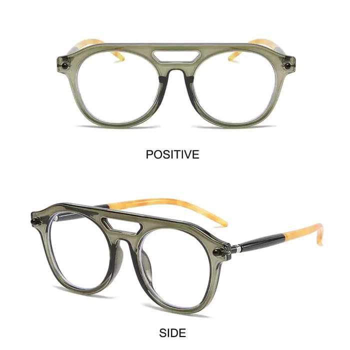 Lunettes de soleil rondes pilote Vintage à Double pont