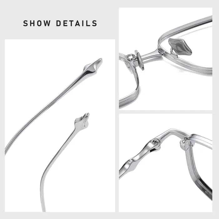 FIRADA nouvelle mode lunettes confortables rétro carré titane lunettes optique Prescription lunettes