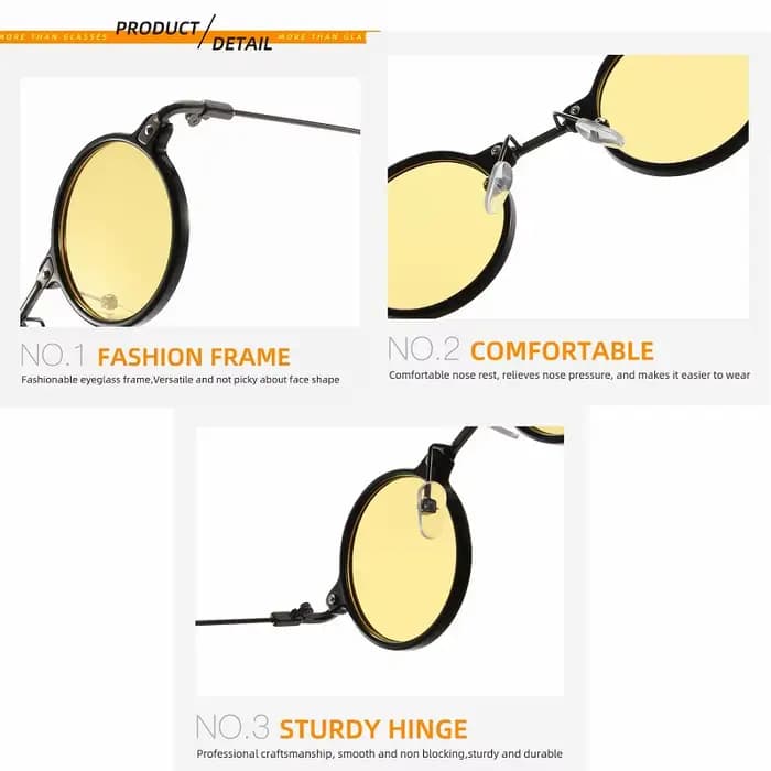Lunettes de soleil rondes rétro pour hommes et femmes