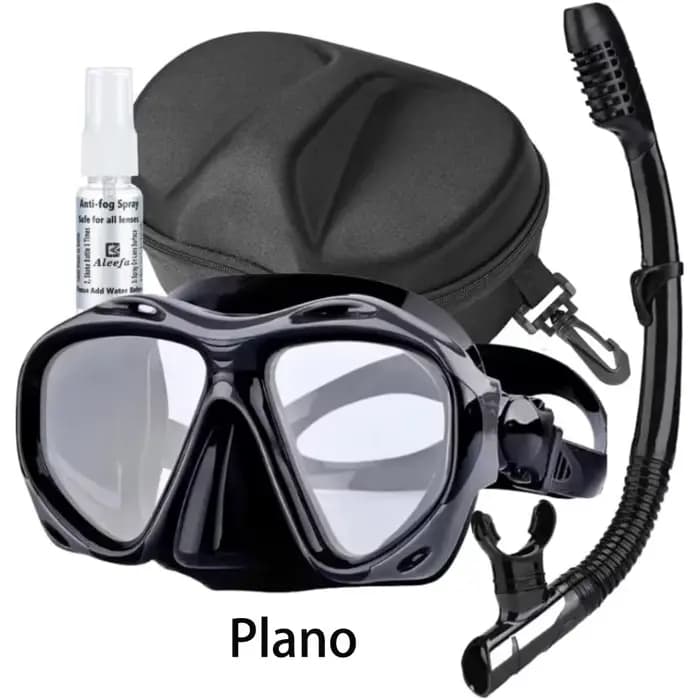 Masque de plongée pour hypermétropie (+2.0 à +5.0)-hypermétropie avec antibuée en verre trempé + tub