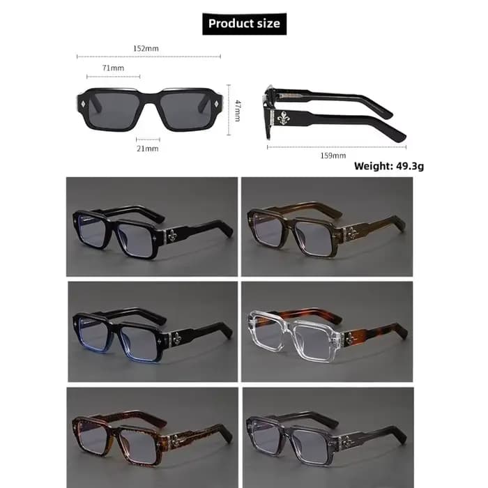 Lunettes anti-lumière bleue vintage à monture carrée épaisse pour hommes et femmes
