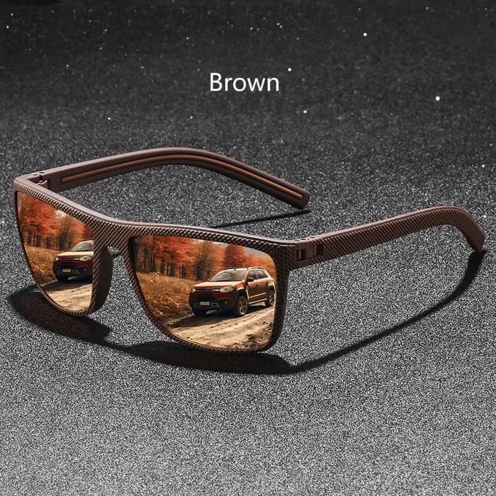 Classique Vintage motif à carreaux carré lunettes de soleil hommes femmes mode pêche conduite homme