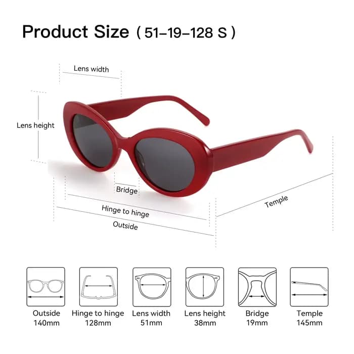 ZENOTTIC-Lunettes de soleil polarisées en acétate faites à la main pour femmes, monture optique, lun