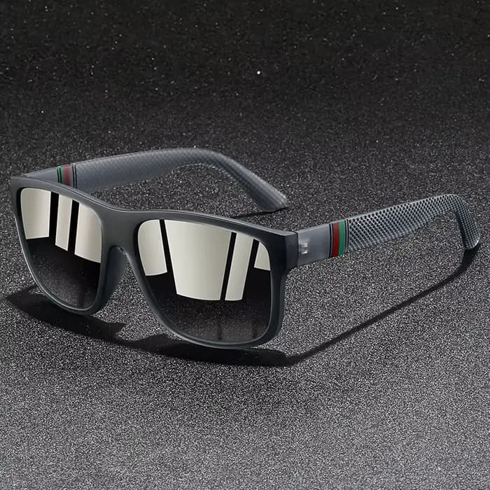 Mode Vintage motif de contrôle carré lunettes de soleil hommes femmes pêche conduite homme marque de luxe concepteur