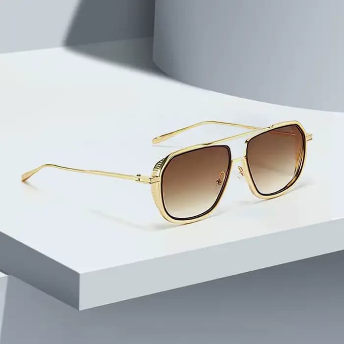 Lunettes de soleil carrées plein cadre pour femmes