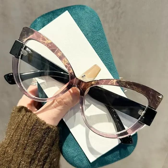 Femmes grandes lunettes de lecture œil de chat à la mode surdimensionné loin vue lunettes hommes fem