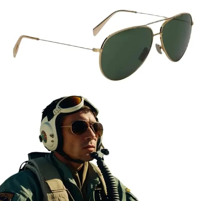 Ready Stock M'sia Original hommes lunettes de soleil UV400 pour voyage, conduite, mode aviateur alliage cadre