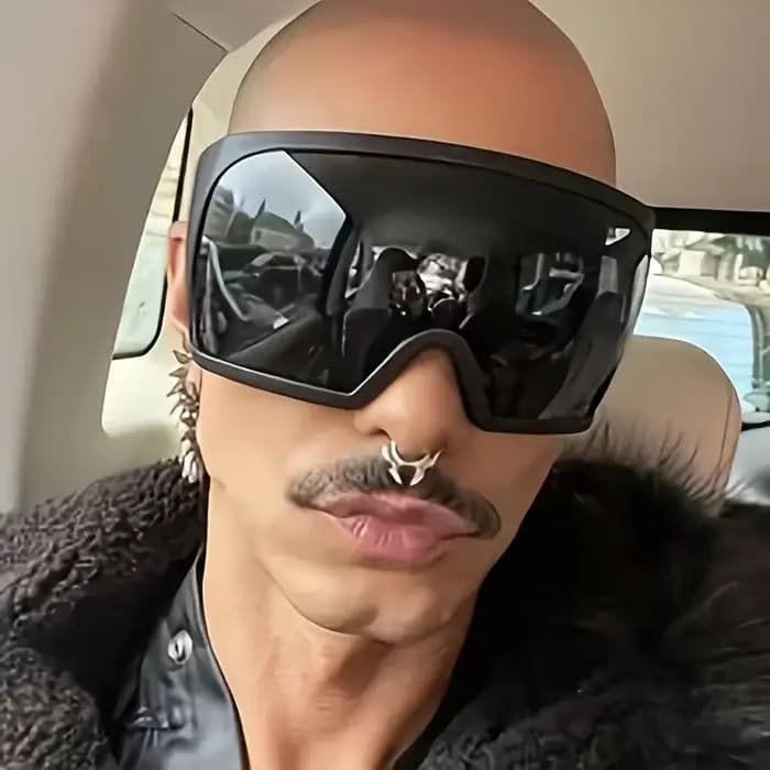 Lunettes de soleil surdimensionnées pour hommes