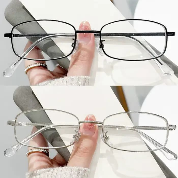 Lunettes à monture carrée en métal Harajuku Y2K pour femmes
