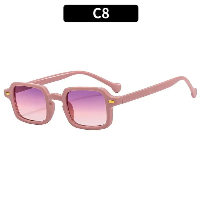 Mode luxueux Rectangle lunettes de soleil femmes ovale Vintage marque concepteur carré