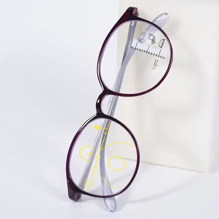 Lunettes de lecture progressives à monture noire pour femmes