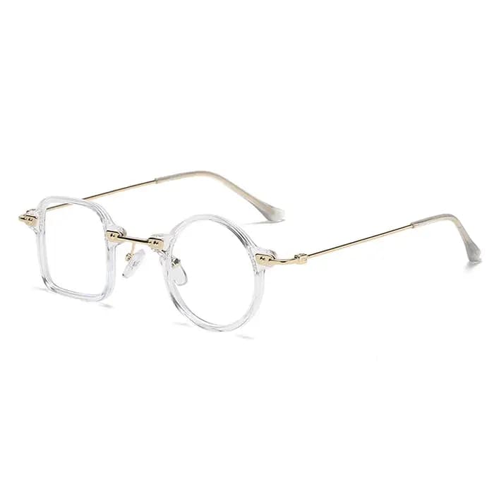 Vintage asymétrique Galsses cadre femmes hommes carré rond lunettes de soleil TR90 myopie optique