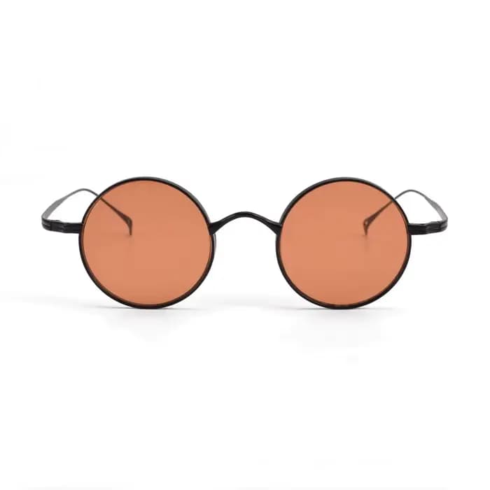 Lunettes de soleil vintage rondes en titane pour hommes et femmes